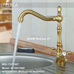 Copper Faucet Wall Mount Sink Faucet Gooseneck Tap