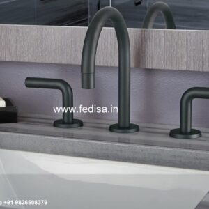 Brass Bathroom Taps Wall Mount Sink Faucet Gooseneck Tap