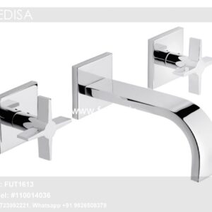 2 Hole Kitchen Faucet Wall Mount Sink Faucet Gooseneck Tap