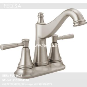 2 Hole Kitchen Mixer Tap Wall Mount Sink Faucet Gooseneck Tap