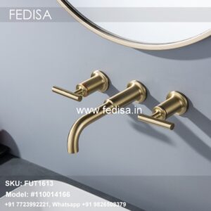 Gold Kitchen Sink Faucet Wall Mount Sink Faucet Gooseneck Tap
