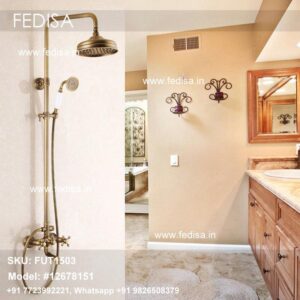 Double Faucet Sink Antique Brass Taps Rp24130