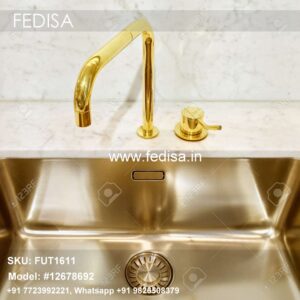 Water Mixer Tap Unlacquered Brass Kitchen Faucet Water Knob