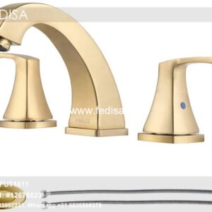 Wall Mounted Kitchen Mixer Taps Unlacquered Brass Kitchen Faucet Water Knob