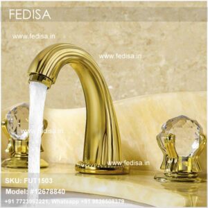 Brass Faucet Bathroom Sink Faucet Knob Rose Gold Shower Head