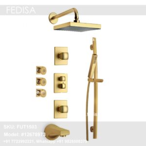 Ammara Faucets Faucet Knob Rose Gold Shower Head